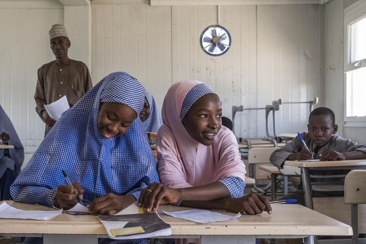 Scholarship recipient studying